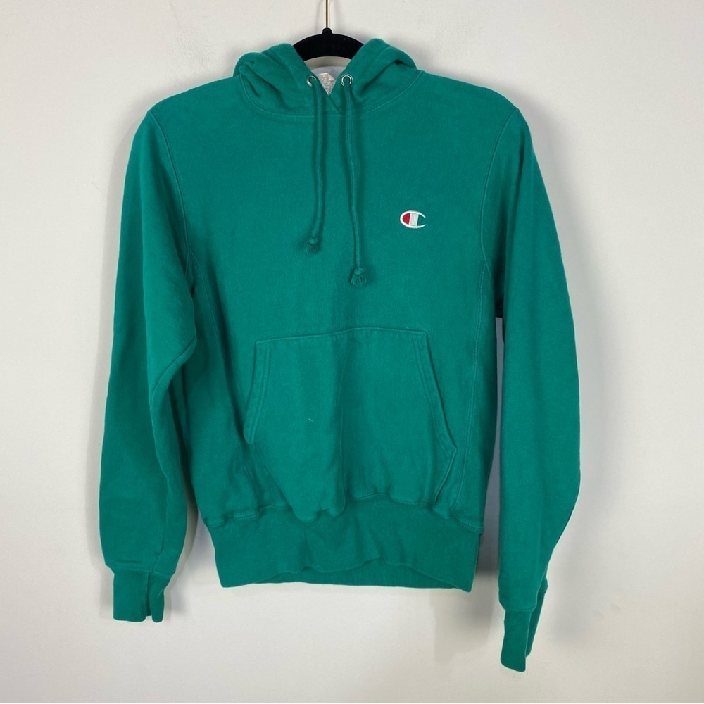 Champion reverse weave teal turquoise hoodie